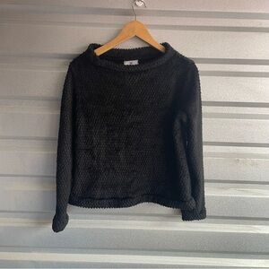 Dudley Stephens black sherpa pullover